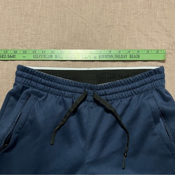 Spyder Men's Deep Blue Sweatpants Size Medium Zipper Pockets Sport Streetwear - Picture 6 of 7
